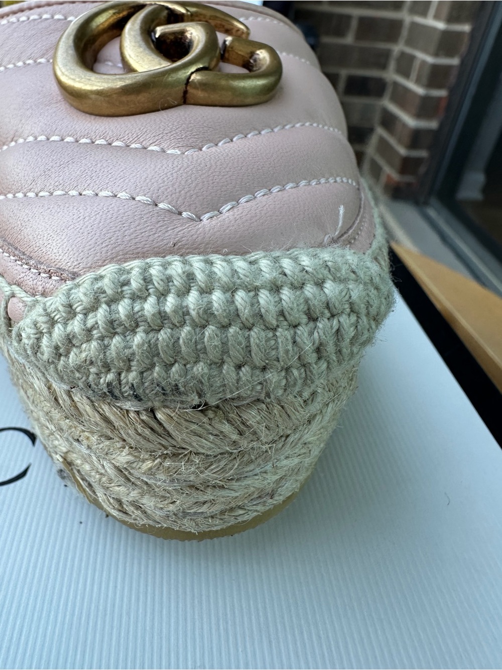 Gucci Charlotte GG Platform Espadrille Wedges – Size 40 - Picture 5 of 9